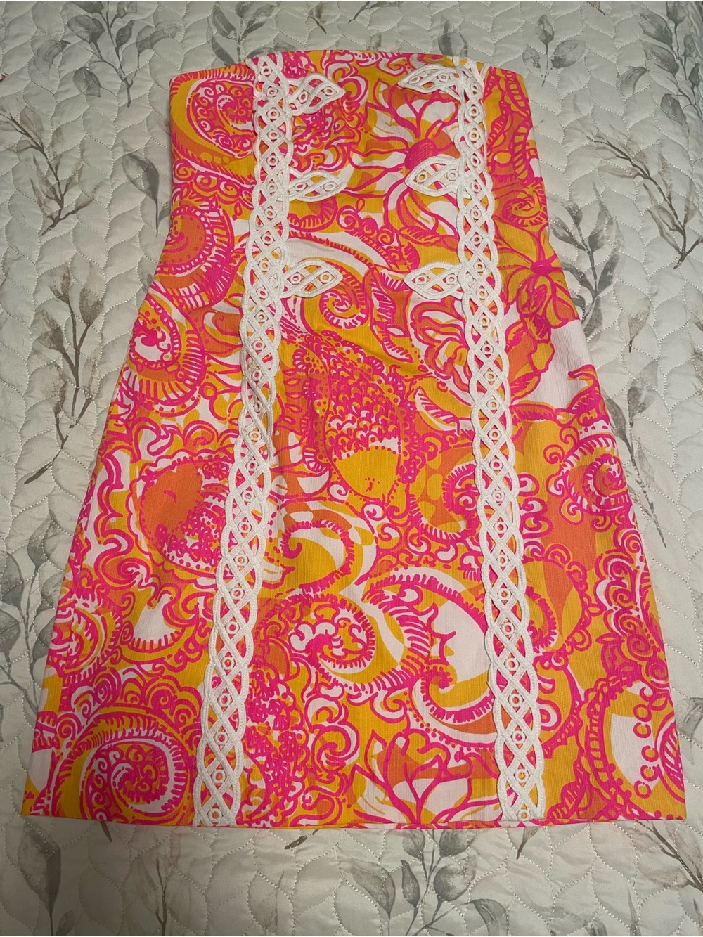 Lilly Pulitzer Pink and Orange Paisley Dress